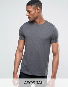 Темно-серая футболка с круглым вырезом ASOS TALL - Серый