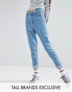 Прямые джинсы с необработанной отделкой на поясе Daisy Street Tall - Синий