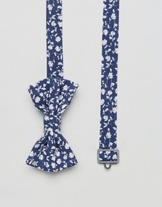 Темно-синий галстук-бабочка с цветочным принтом ASOS - Темно-синий