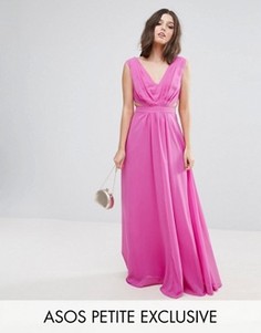 Платье макси с вырезами по бокам ASOS PETITE - Розовый