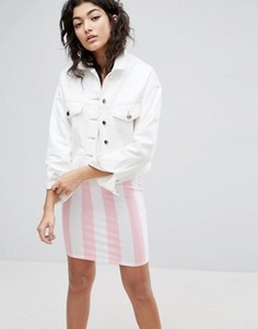 Белая джинсовая укороченная куртка ASOS - Белый