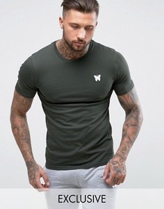 Обтягивающая футболка цвета хаки с логотипом на груди Good For Nothing - Зеленый