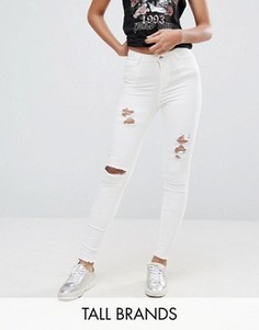 Рваные джинсы скинни New Look Tall - Белый