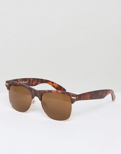 Винтажные солнцезащитные очки в черепаховой оправе AJ Morgan Wade - Коричневый