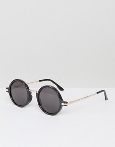 Черные круглые солнцезащитные очки AJ Morgan Rotunda - Черный