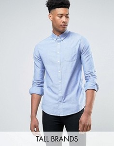 Голубая оксфордская рубашка Burton Menswear TALL - Синий