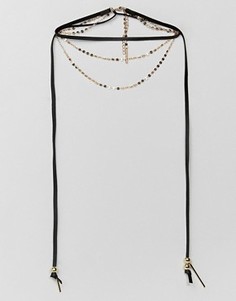 Многоярусное ожерелье Ashiana - Черный