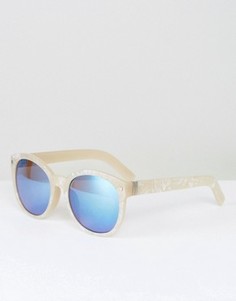 Белые солнцезащитные очки с затемненными стеклами Jeepers Peepers - Белый