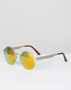 Круглые солнцезащитные очки с золотистыми стеклами Jeepers Peepers - Золотой