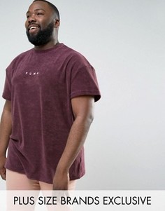 Фиолетовая махровая футболка Puma PLUS 57533304 эксклюзивно для ASOS - Фиолетовый