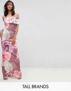 Платье макси с цветочным принтом City Goddess Tall - Мульти