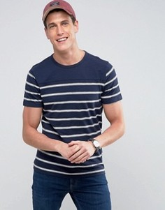 Темно-синяя футболка в полоску Abercrombie & Fitch - Темно-синий
