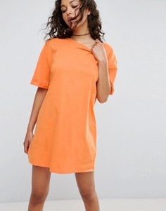 Платье-футболка с отворотами на рукавах ASOS Ultimate - Оранжевый