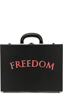 Кожаный портфель с надписью "Freedom" Bertoni