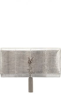 Клатч Monogram из кожи с тиснением Saint Laurent