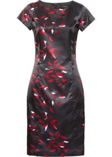 Платье (черный/белый/красный с принтом) Bonprix