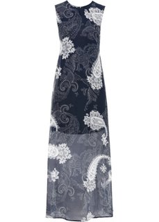 Длинное шифоновое платье (темно-синий с узором пейсли) Bonprix