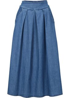 Джинсовая юбка-миди (синий) Bonprix