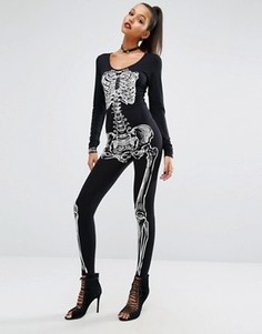 Комбинезон с принтом скелета Missguided Halloween - Мульти