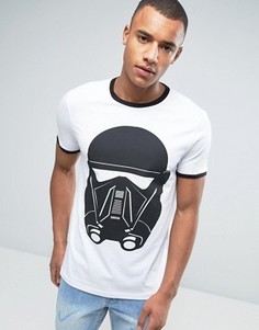 Белая футболка с принтом лица Дарта Вейдера ASOS Star Wars - Белый