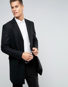 Черное шерстяное пальто New Look - Черный
