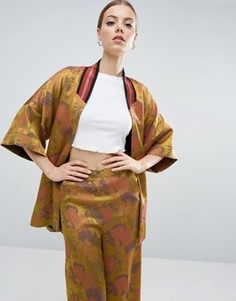 Жаккардовое кимоно с отделкой ASOS - Мульти