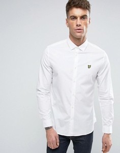 Белая эластичная рубашка на пуговицах с логотипом-орлом Lyle & Scott - Белый