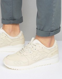 Кремовые кожаные кроссовки Asics Gel-Lyte III H7M4L 0202 - Кремовый
