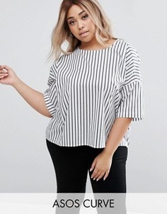 Свободный хлопковый топ ASOS CURVE - Мульти