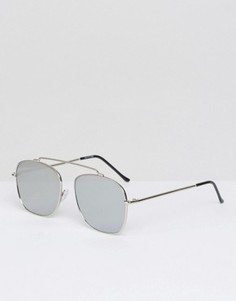 Солнцезащитные очки-авиаторы с серебристыми зеркальными стеклами Spitfire Beta - Серебряный