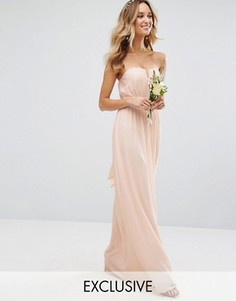 Платье-бандо макси TFNC WEDDING - Розовый