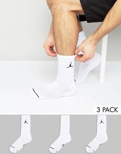 3 пары белых носков Nike Jordan SX5545-100 - Белый