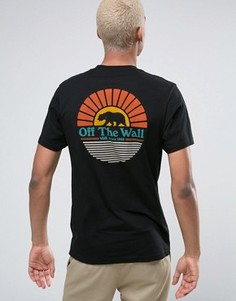 Футболка с принтом на спинке Vans Off The Wall VA2WNNBLK - Черный