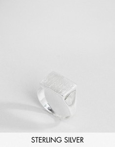 Посеребренное кольцо с печаткой Pieces - Серебряный