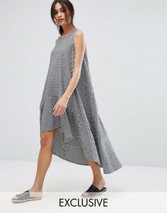 Свободное платье-трапеция в клетку Vero Moda - Мульти