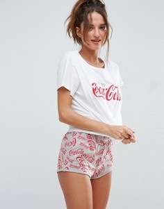 Пижамная футболка и шорты Coca Cola ASOS - Мульти