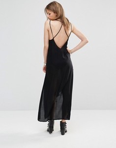 Платье-комбинация с завязкой Free People - Черный