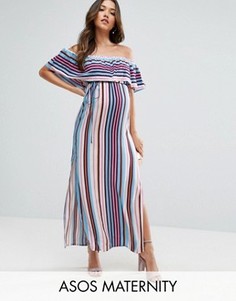 Платье макси в полоску ASOS Maternity - Мульти