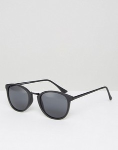 Круглые солнцезащитные очки Selected Homme - Черный