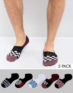 Набор из 5 пар невидимых носков с отделкой ASOS - Мульти