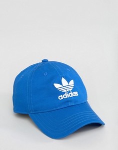 Синяя кепка с логотипом-трилистником adidas Originals BK7271 - Синий