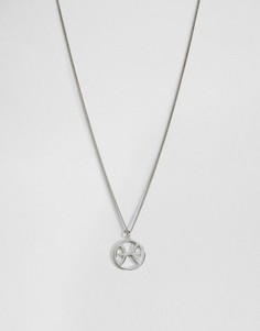 Серебряное ожерелье со знаком зодиака Рыбы Fashionology - Серебряный