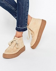 Ботинки на шнуровке ASOS ANYAN - Бежевый