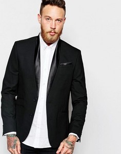 Приталенный пиджак-смокинг ASOS - Черный