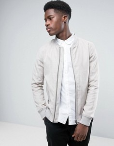 Lindbergh Suede Jacket in Stone - Stone