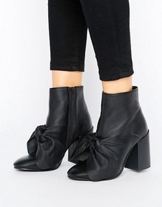 Кожаные ботинки ASOS EDIE - Черный