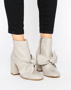 Кожаные ботинки ASOS EDIE - Серый
