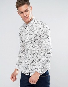 Рубашка с мраморным принтом Jack & Jones - Белый