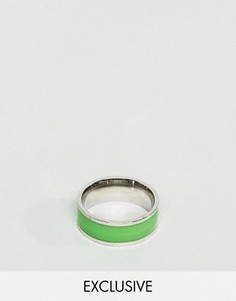 Кольцо с зеленой отделкой Reclaimed Vintage Inspired - Серебряный