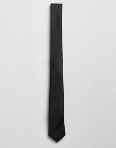 Узкий черный галстук ASOS - Черный